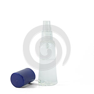 Clear plastic spray bottle