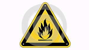 Flammable Warning Sign - Fire Hazard Symbol
