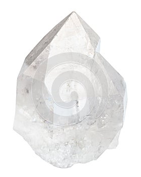 Clear rock crystal isolated on white