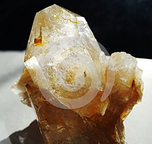 Clear rock crystal quartz geode geological crystals