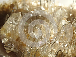 Clear rock crystal quartz geode geological crystals