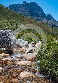 Clear rocky mountain stream