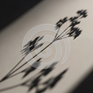 A clear shadow of a delicate