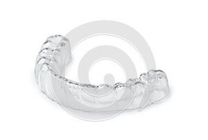 Clear silicone dental mouthguard photo