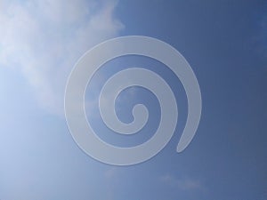 Clear sky in blue color