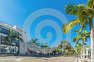 Clear sky over Rodeo Drive