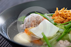 Clear Soup with Ivy Gourd, Tofu and Minced Pork