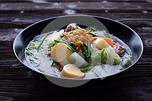 Clear Soup with Ivy Gourd, Tofu and Minced Pork