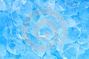 Summer blue ice cube texture background