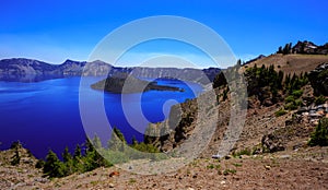 Clear Summer Day on Crater Lake, Crater Lake National Park, Oregon