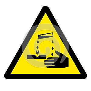 Corrosive Hazard Warning Sign