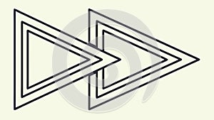 Fast Forward Symbol Vector Illustration, Speed, Progress, Media Control, vector design Generative AI