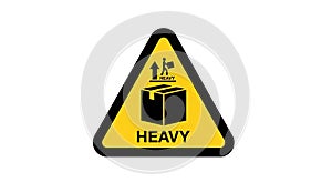 Heavy Weight Warning Sign Vector Icon