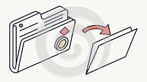 Document Management System, Folder and Files Icon, vector design Generative AI