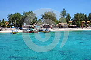 Clear water along Gili Meno's coast photo