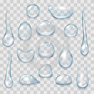 Clear water drop set