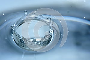 Clear Water Drop Splash Macro