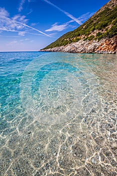 Clear Water Of Gjipe Beach In Albania photo