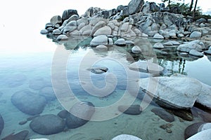 Clear Water And Granite Boulders