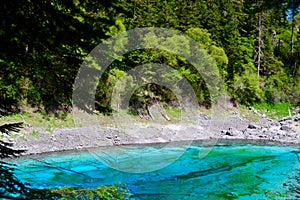 Clear water at Jiuzhaigou National Park ï¼Œsicuan china.