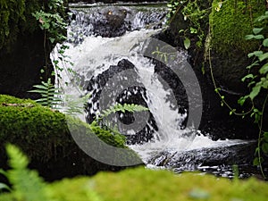 Waterfall in rio furelos de mellid, la coruÃÂ±a, galicia, spain photo