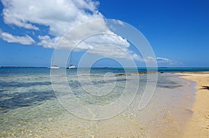 Clear water at Pangaimotu island near Tongatapu island in Tonga