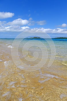 Clear water at Pangaimotu island near Tongatapu island in Tonga photo