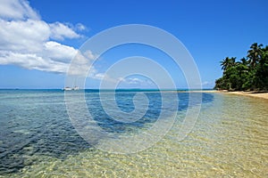 Clear water at Pangaimotu island near Tongatapu island in Tonga photo