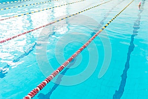 Clear water of swimming pool.