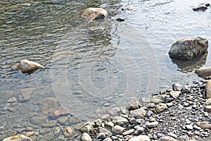 Clear Water texture on textured rocks