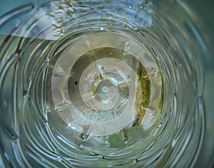 clear water in a wasted bottle