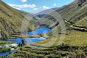 Clear waters of CaÃÂ±ete river near Vilca village, Peru photo