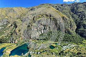 Clear waters of CaÃÂ±ete river near Vilca village, Peru photo