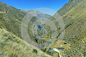 Clear waters of CaÃÂ±ete river near Vilca village, Peru photo