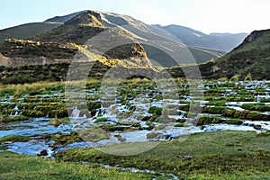 Clear waters of CaÃ±ete river near Vilca villag, Peru