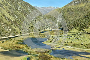 Clear waters of CaÃ±ete river near Vilca villag, Peru