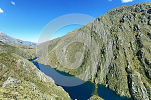 Clear waters of CaÃ±ete river near Vilca village, Peru