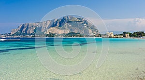 Clear waters of Mondello. photo