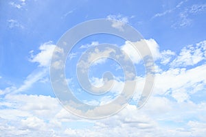 Clear white cumulus cloud and cloudscape