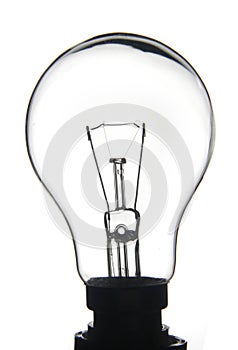 Clear white lightbulb