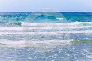 Clear white to dark blue horizon