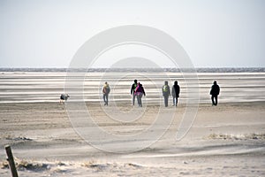 On a clear windy day at the big beach.