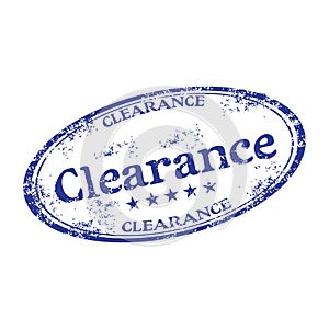 Clearance rubber stamp