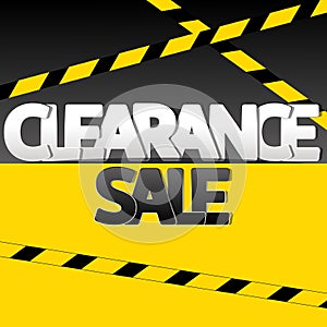 Clearance sale banner, flyer or poster