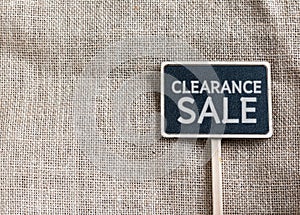 Clearance sale drawing on blackboard