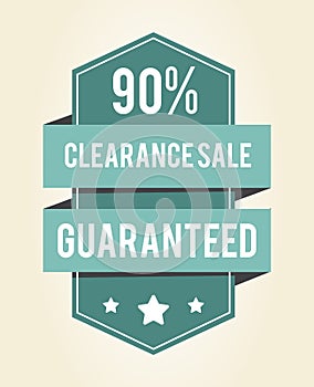 Clearance Sale Guaranteed 90 Vector Illustration