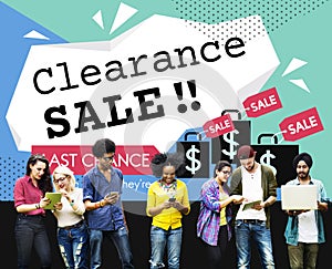 Clearance Sale Promotion Offer Discount Concept