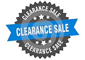 clearance sale sign. clearance sale round isolated ribbon label.
