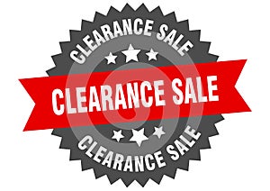 clearance sale sign. clearance sale round isolated ribbon label.