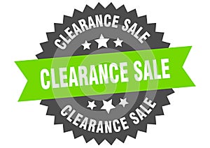 clearance sale sign. clearance sale round isolated ribbon label.